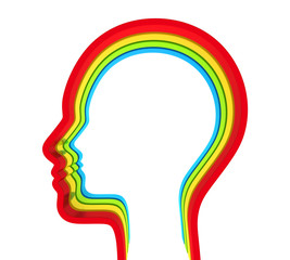 Abstract Human Heads Isolated