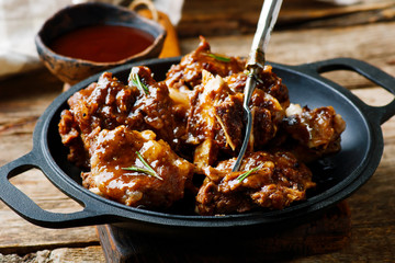  Barbecue Pork ribs.style rustic.