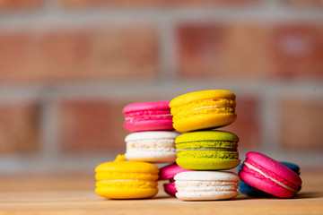 colorful tasty macaroons
