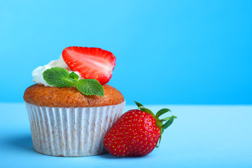 Cupcake with  strawberry