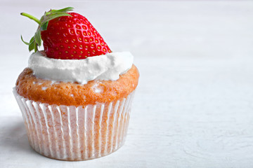 Cupcake with cream