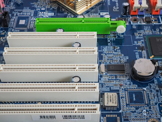 fragments of the motherboard