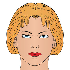 cartoon woman side pattern