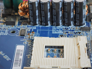 fragments of the motherboard