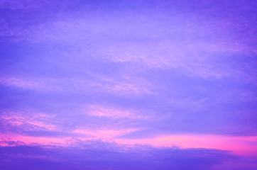 colorful sky with clouds on evening