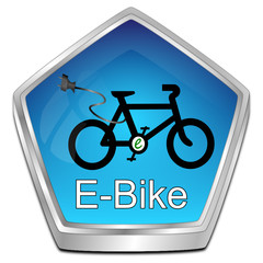 E-Bike Button - 3D illustration