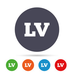 Latvian language sign icon. ,  translation.