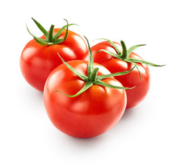 Tomatoes isolated on white background