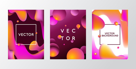 Vector design template and illustration in trendy bright gradient colors
