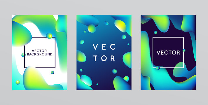 Vector design template and illustration in trendy bright gradient colors
