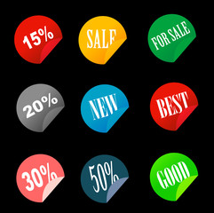 set of tags fully editable vector illustration