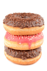 Donuts on a white background