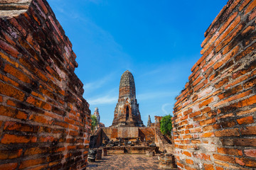 Wat Phra Ram Temple at Ayuthaya Historical Park, a UNESCO world heritage site in Thailand