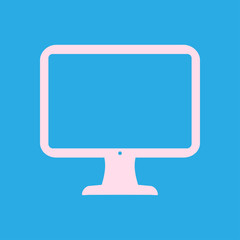 Ð¡omputer display sign icon. Flat design style.