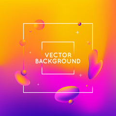 Vector design template and illustration in trendy bright gradient colors - obrazy, fototapety, plakaty