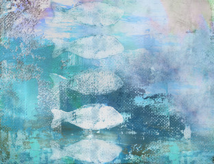 Fische abstrakt gemalt