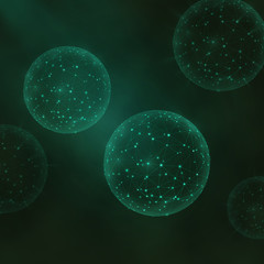 Vector illustrtion of  futuristic background with  plexus sphere
