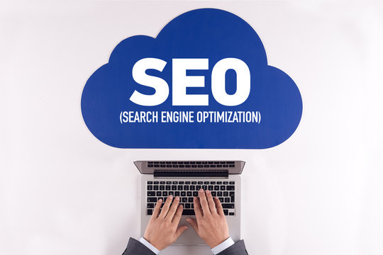 Cloud technology with a word SEO