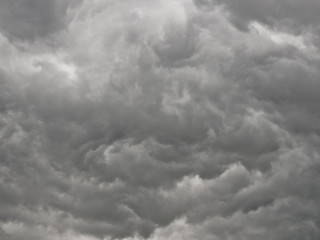 Bad weather, gloomy thunderstorms and storm clouds