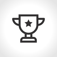 Award cups and trophy icons, trophy icon