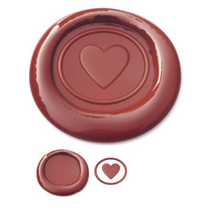 Red wax seal. Vector illustration