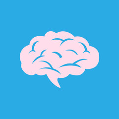 Brain icon. Human intelligent smart mind. Neurology symbol.