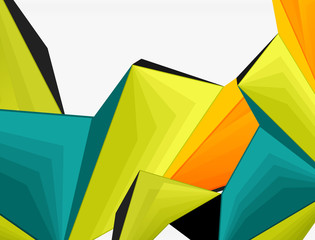 Low poly geometric 3d shape background