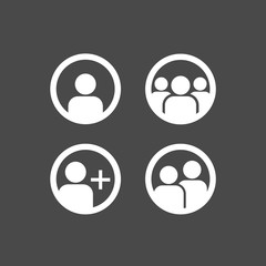 Obraz premium User Profile Group Set Icon Symbol. Vector