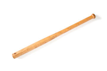 Baseball bat / Baseball bat on white background, made from wood.