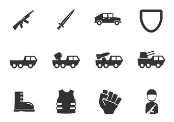 military icon set