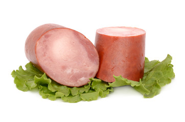 Sausage on a white background