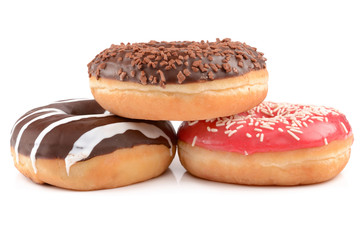 Donuts on a white background