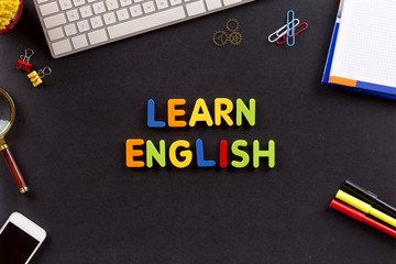 Education Concept: LEARN ENGLISH