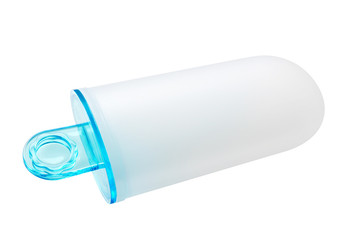 Plastic ice cream lolly form mold  isolated over the white background