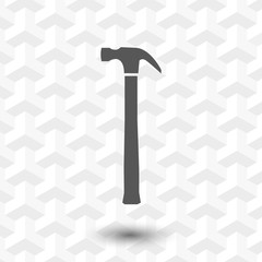 hammer icon stock vector illustration flat design