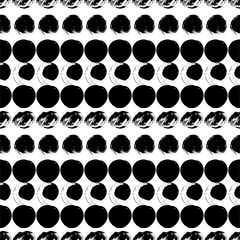 Seamless black and white hand drawn pattern