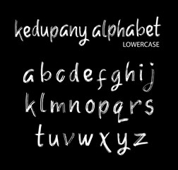 Kedupany vector alphabet lowercase characters. Good use for logotype, cover title, poster title, letterhead, body text, or any design you want. Easy to use, edit or change color. 

