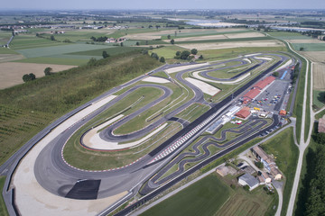 Race track aerial shot