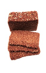 Fresh black bread on white background 