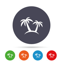 Palm Tree sign icon. Travel trip symbol.