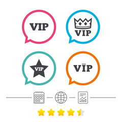VIP icons. Very important person symbols.