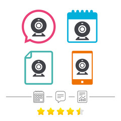 Webcam sign icon. Web video chat symbol.