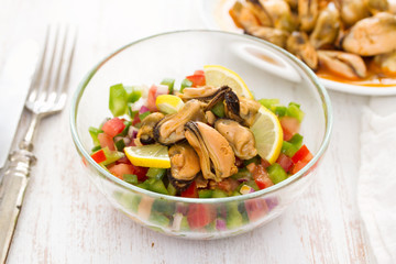 salad with seafood
