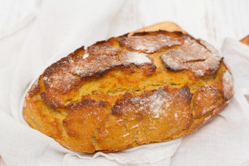 corn bread with napkin