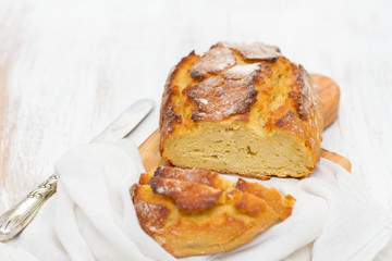 corn bread with napkin