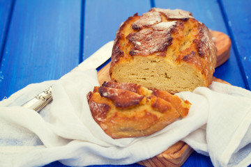 corn bread with napkin