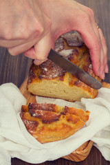 corn bread with napkin