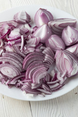 Portion of diced Red Onion