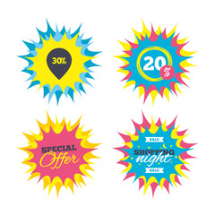 30 percent sale pointer tag sign icon.