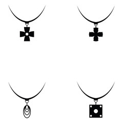 Necklace icon set - 152324510